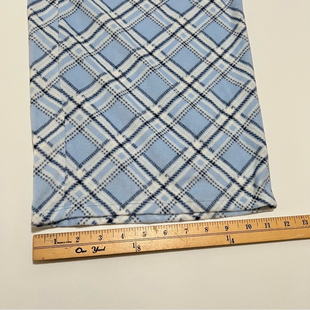 NWT wild fable Women's Microfleece Straight Legs Pajama Pants- Blue Plaid XXL - Picture 5 of 12